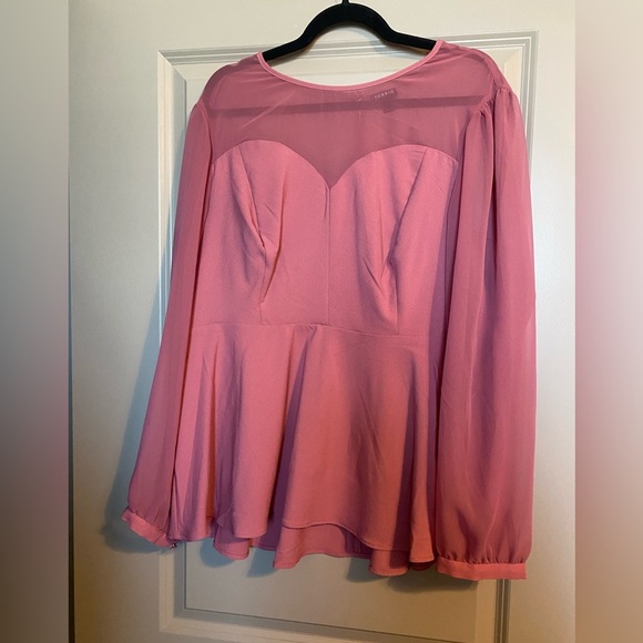torrid Tops - Pink peplum blouse